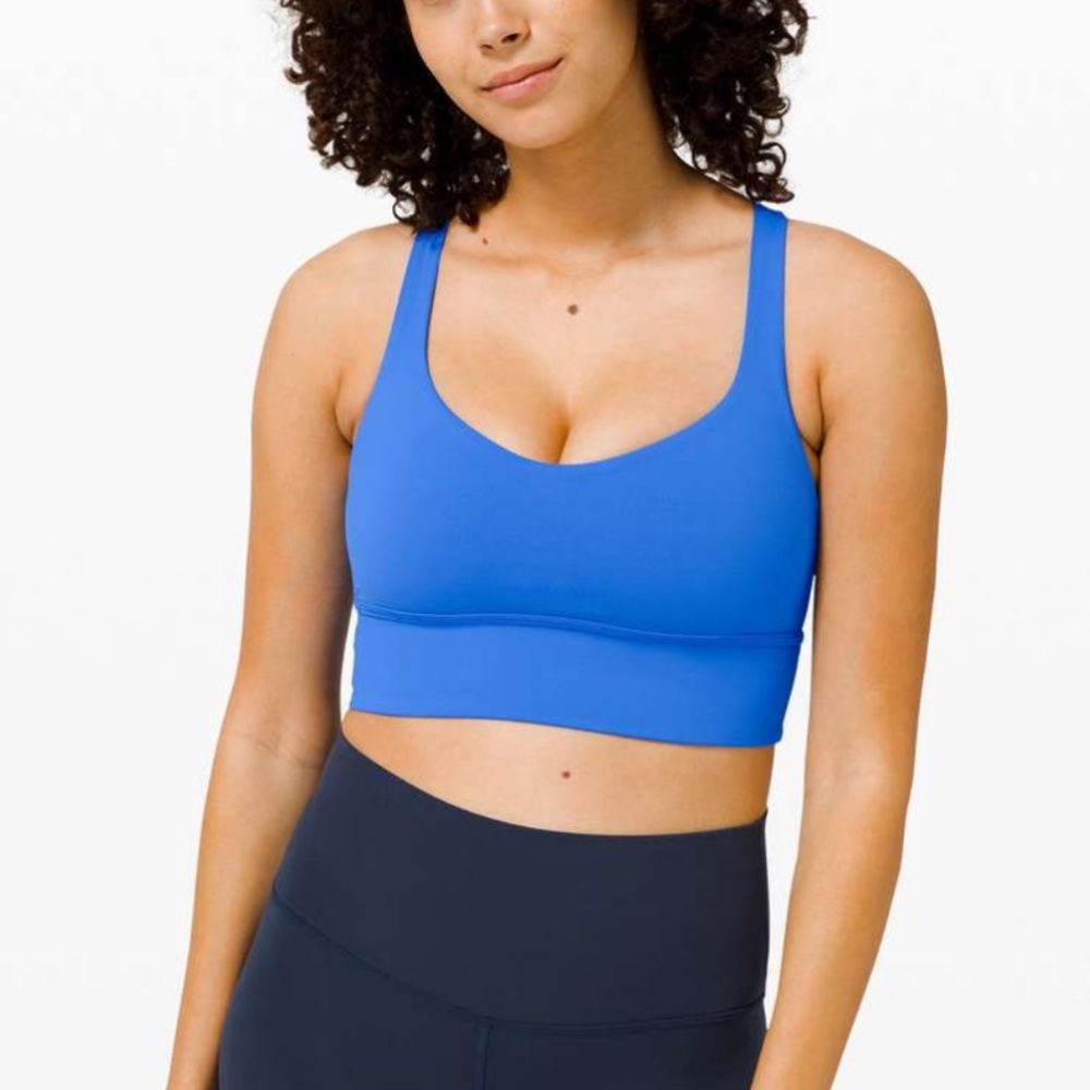 Lululemon wild bluebell free to be wild longline bra